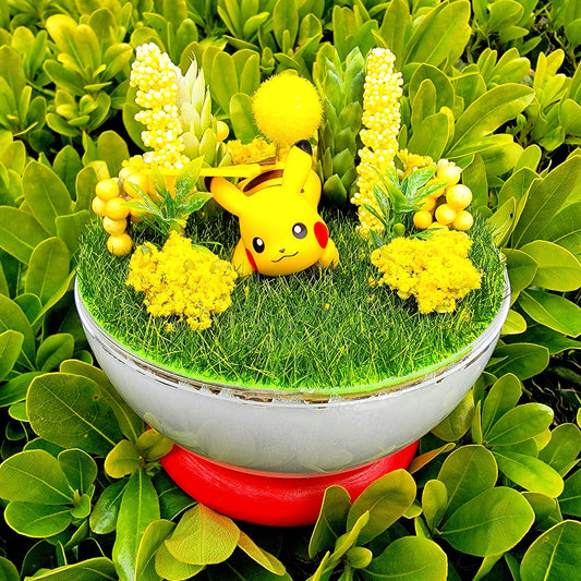 Pikachu Grass Terrarium (Lying Male)